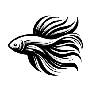 Serenity in Motion: The Graceful Fish - Temporary Tattoo